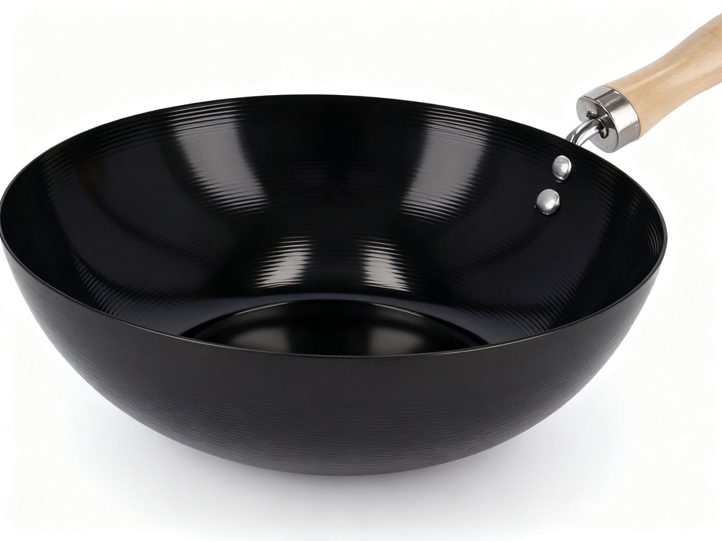 Wok 28cm con mango de madera