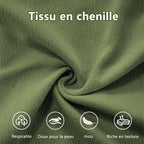Sofá angular modular de 4 plazas con asiento profundo, sofá cama de chenille, cómodamente revestido para salón, apartamento, estudio, oficina, chenille verde
