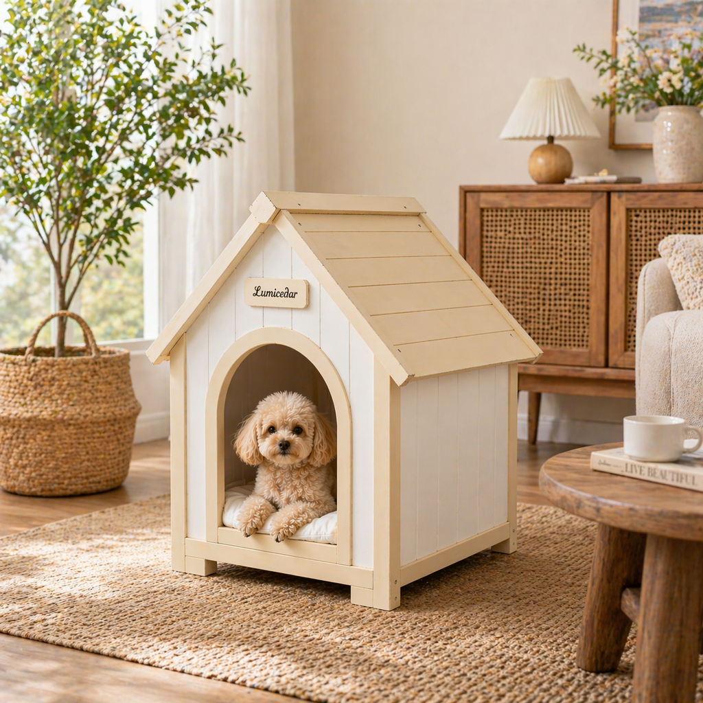 Casa para mascotas de madera para el interior – Casa para gatos de madera FSC® Solid Wood Furniture for Small Pets, Scandinavian Pet Shelter Katzenhaus & Hundehütte aus Holz – Skandinavische Tiermöbel aus FSC® Massivholz für kleine Hausti