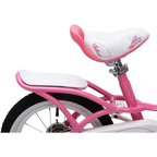 Bicicleta para Niñas y Niños de Color Rosa y Blanco, Segura y Ligera con Ruedas de Entrenamiento