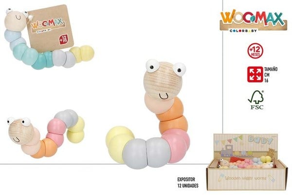 WOOMAX Gusano de Madera 16cm