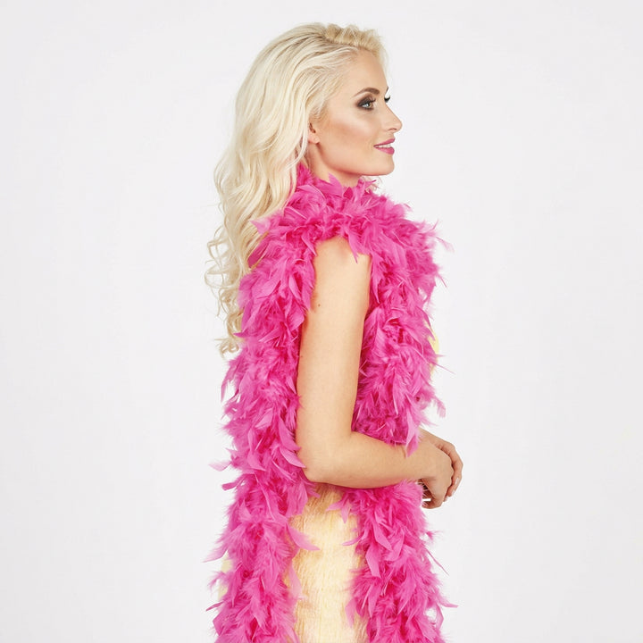 Bufanda de Plumas Rosa Claro para Halloween