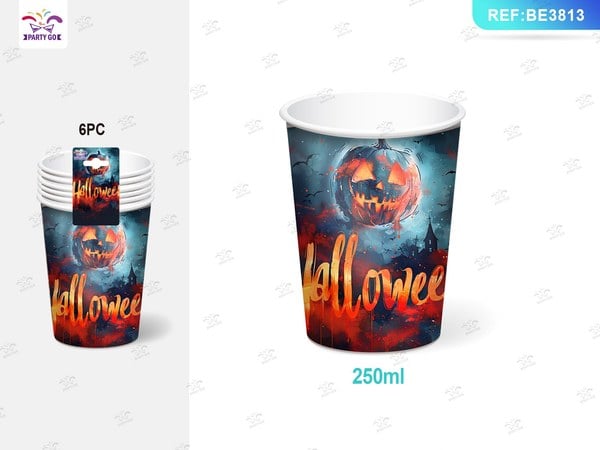 Vasos de Papel de Halloween (6 Piezas)
