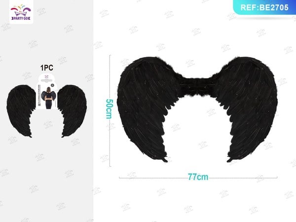 Alas de Ángel con Plumas Negras