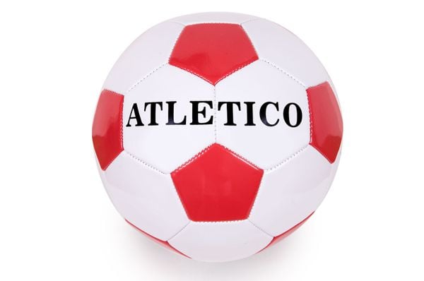 BALÓN DE FÚTBOL ROJO Y BLANCO ATLÉTICO