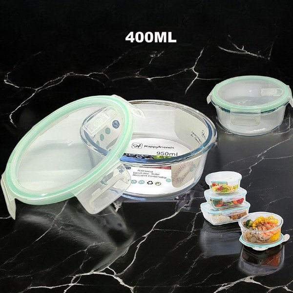 Fiambrera de Cristal 400ML Ø14x6.6CM