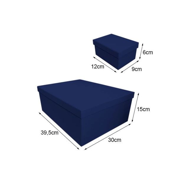 CAJA DE CARTON AZUL PARA ALMACENAMIENTO