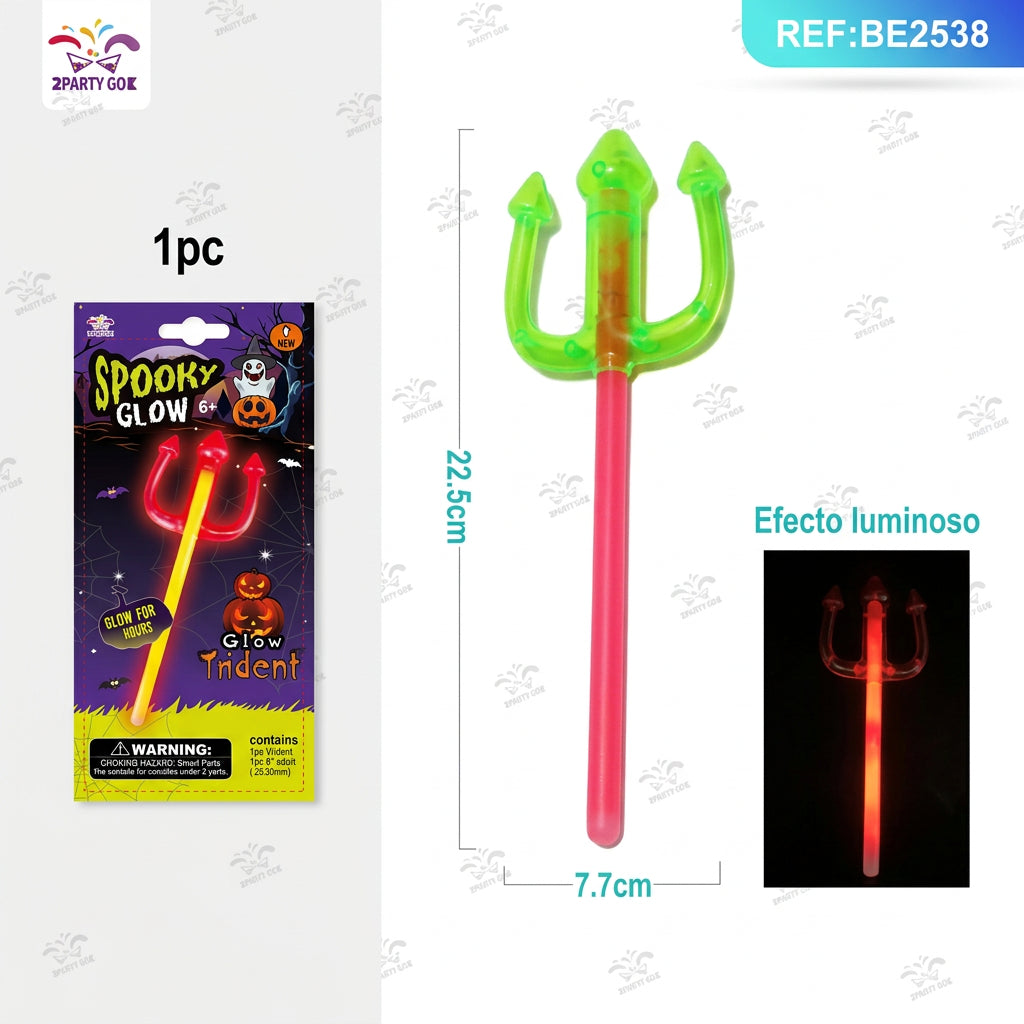 Varita Mágica Tridente Fluorescente para Halloween