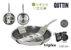 Sarten Acero Inducción Triplex 30cm Quttin