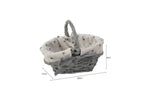 Cesta Mimbre Oval Mini con Asa