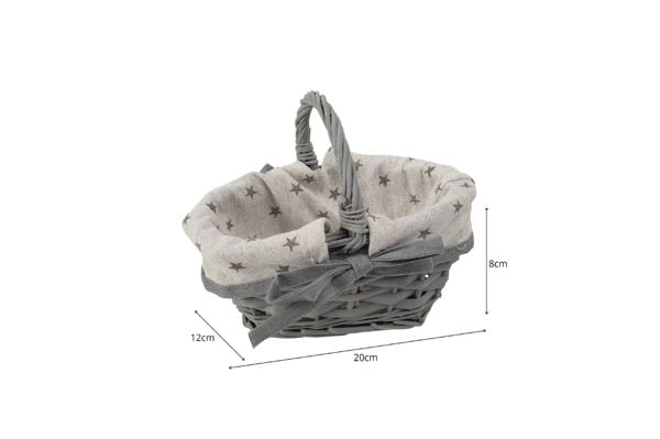 Cesta Mimbre Oval Mini con Asa
