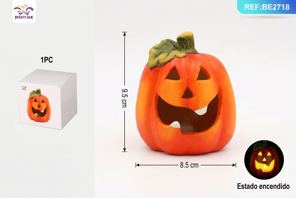 Figura de Cerámica de Calabaza para Halloween