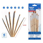 Set de 6 Pinceles para Bellas Artes