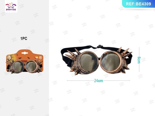 Gafas Punk Rojo-Dorado para Disfraces