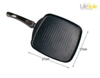 Asadora Aluminio Inducción Grill 27x27 cm