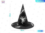 SOMBRERO TRIANGULAR HALLOWEEN DOBLE CAPA 1PC