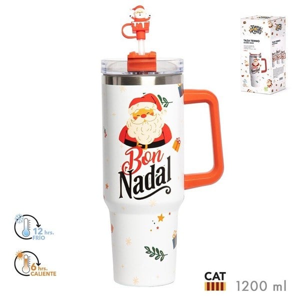 MUG TERMO 1200 ML PAPA NOEL BON NADAL
