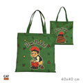 BOLSA DE TELA TOTE CAGANER NAVIDEÑA