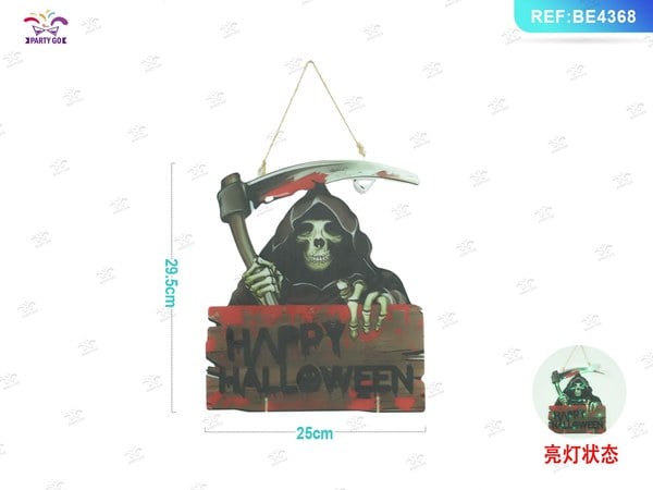 Cartel Luminoso Segador Halloween