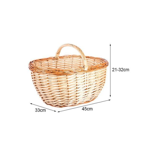 Cesta Mimbre Bicolor 45x33cm