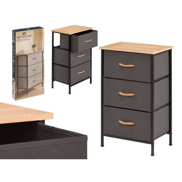 Mueble 3 Cajones Gris