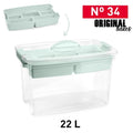 CAJA Nº 34 22 L CON BANDEJA VERDE