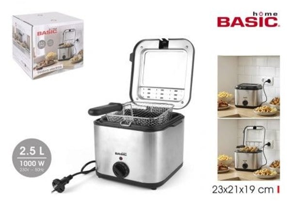 FREIDORA ELECTRICA 1000W BASIC HOME C/CESTILLO