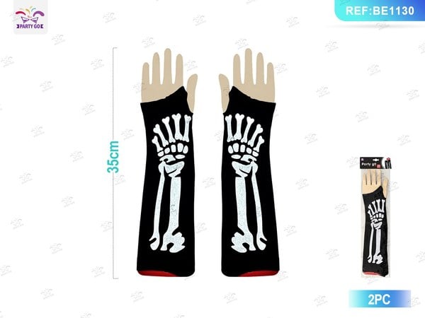 Guantes sin dedos de Halloween