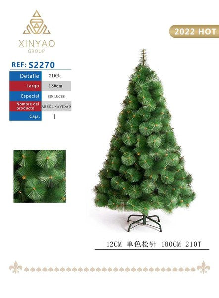 Arbol Navidad 180cm 210T