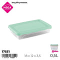 FIAMBRERA RECTANGULAR BAJA 0,5L SURTIDO PASTEL