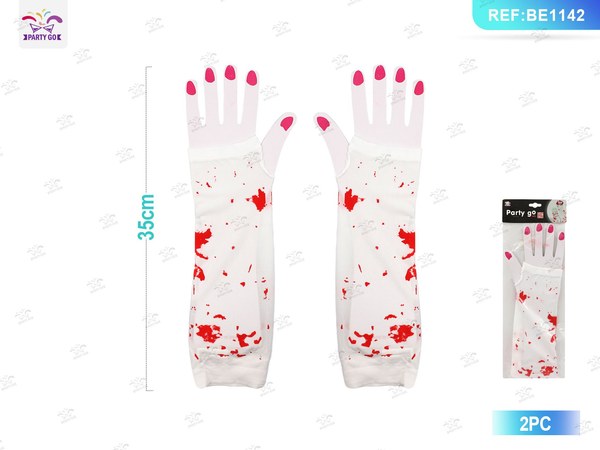 Guante de Halloween con Manchas de Sangre