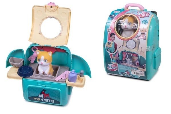 MOCHILA MOVIL GATO VETERINARIO JUGUETE