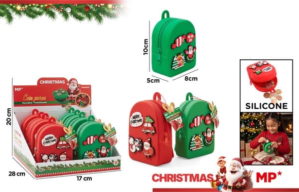Monedero de Silicona Navideño