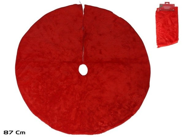 Pie de Pino Navidad Rojo 87cm