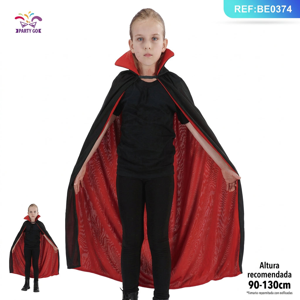 Capa Doble Negro y Rojo 80cm