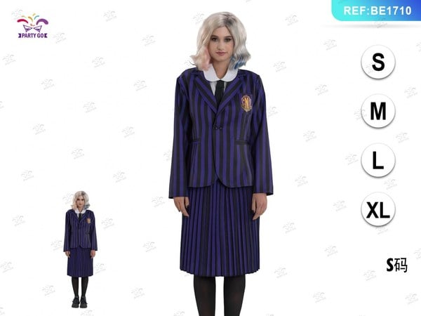 Traje de Vestido Wednesday para Adulto