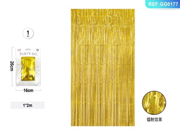 Cortina Decorativa Dorada 100x200cm 1pc