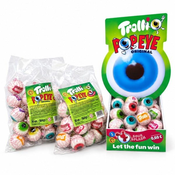 Dispensador Ojos Trolli Rellenos 120 Unidades