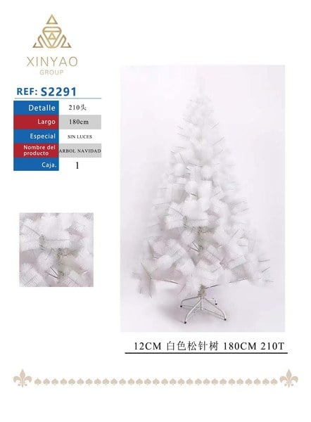 Árbol Navidad Blanco 180cm 210T