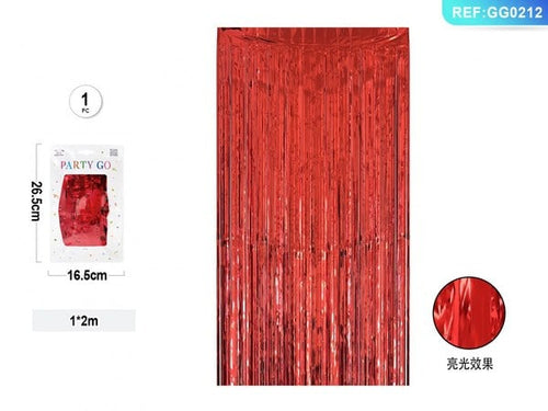 100x200cm Cortina Decorativa Roja