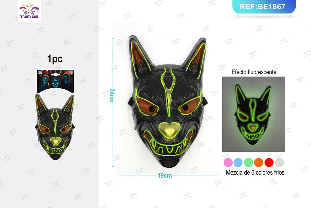Mascarilla de Luz Fría para Halloween 1pc