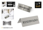 PLACA ACERO RESERVADO MY BAR