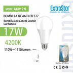Bombilla LED A60 17W E27 Luz Natural