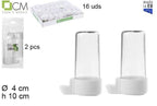 Pack 2 Bebederos Transparentes para Pájaros