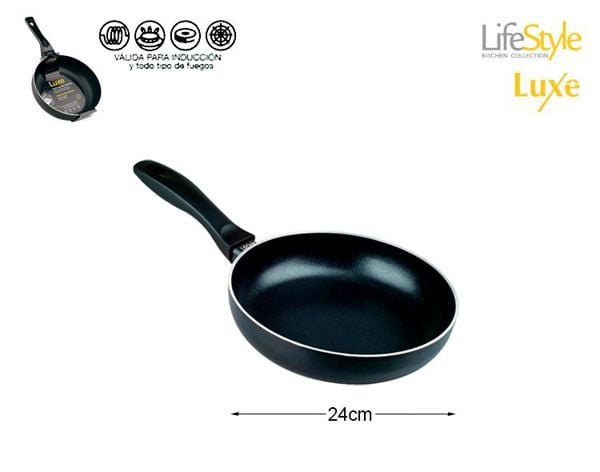Sartén Profunda Aluminio Inducción Luxe 24 cm