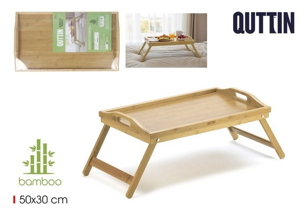 MESA BAMBU AUXILIAR PLEGABLE 50X30 QUTTIN