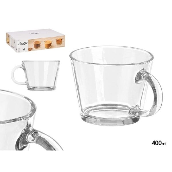 Tazon Desayuno Asa 400ml Transparente