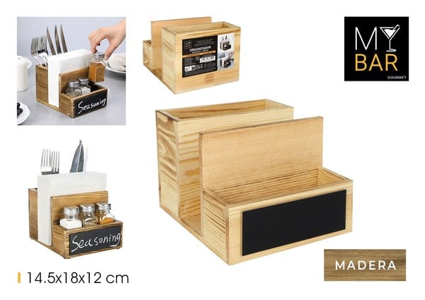 Organizador de Madera de Mesa MY BAR