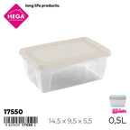 FIAMBRERA RECTANGULAR 0,5 L SURTIDO PASTEL