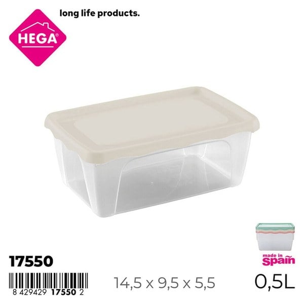 FIAMBRERA RECTANGULAR 0,5 L SURTIDO PASTEL